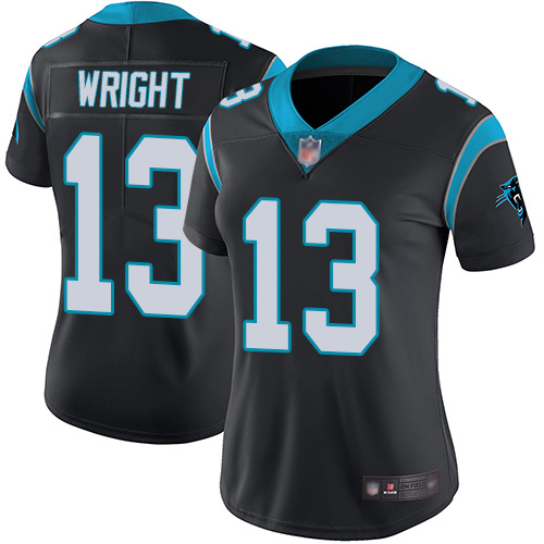 Carolina Panthers Limited Black Women Jarius Wright Home Jersey NFL Football #13 Vapor Untouchable->women nfl jersey->Women Jersey